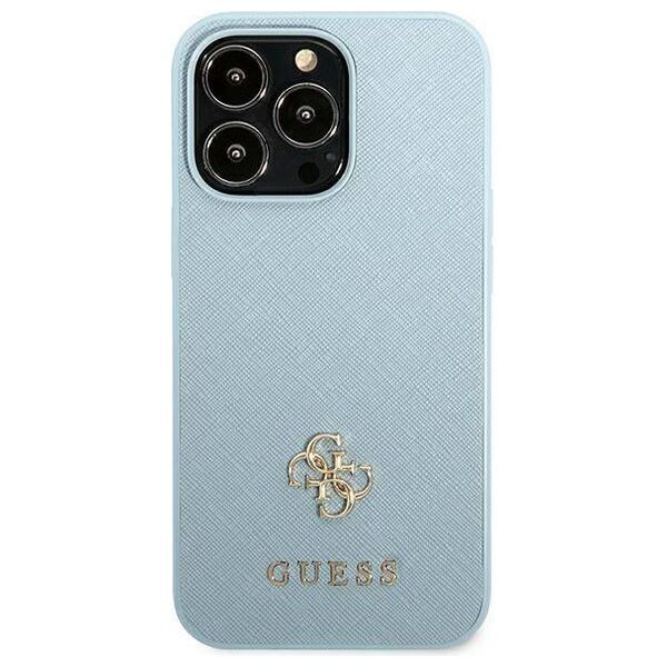 Original Case IPHONE 13 PRO MAX Guess Hardcase Saffiano 4G Small Metal Logo (GUHCP13XPS4MB) blue 3666339048037