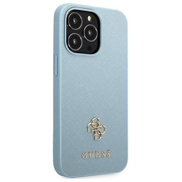 Original Case IPHONE 13 PRO MAX Guess Hardcase Saffiano 4G Small Metal Logo (GUHCP13XPS4MB) blue 3666339048037