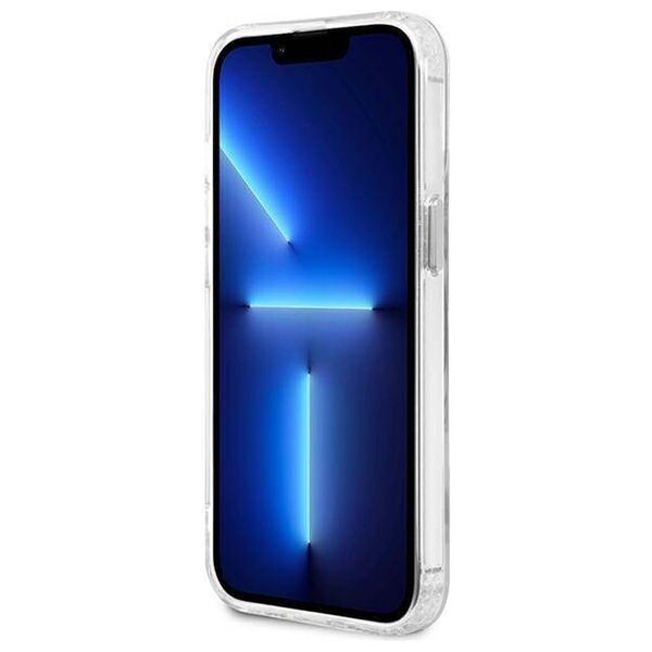 Original Case IPHONE 13 PRO Guess Hard Case Metal Outline Magsafe (GUHMP13LHTRMS) silver 3666339057275