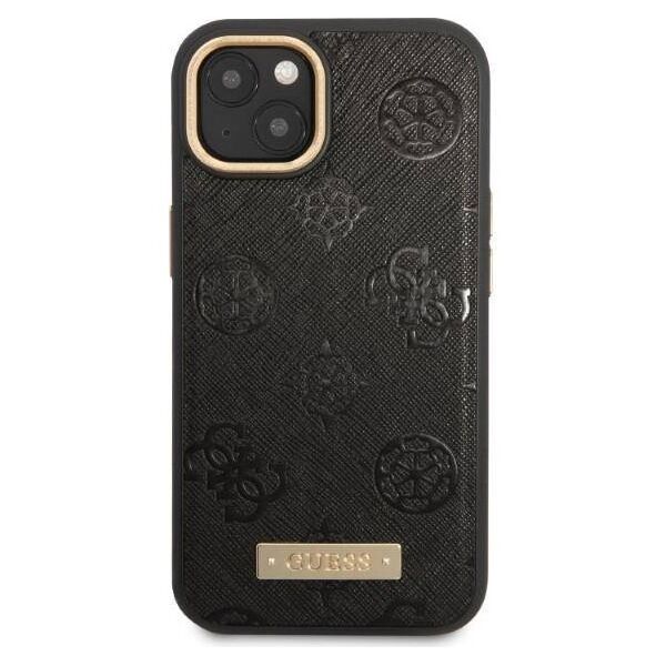 Original Case IPHONE 13 Guess Hardcase Peony Logo Plate MagSafe (GUHMP13MSAPSTK) black 3666339056667
