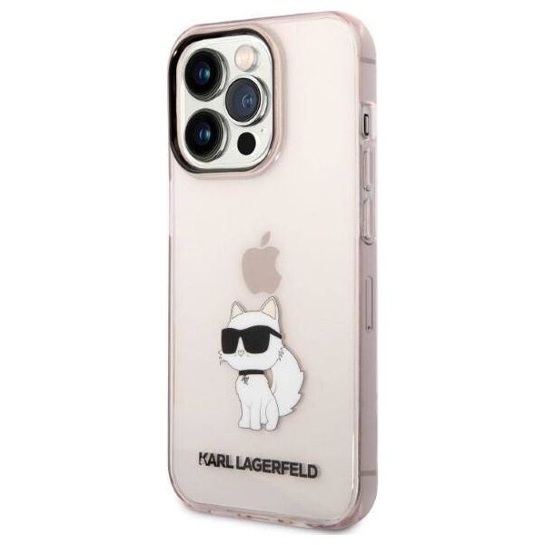 Original Case IPHONE 14 PRO Karl Lagerfeld Hardcase Ikonik Choupette (KLHCP14LHNCHTCP) pink 3666339087180