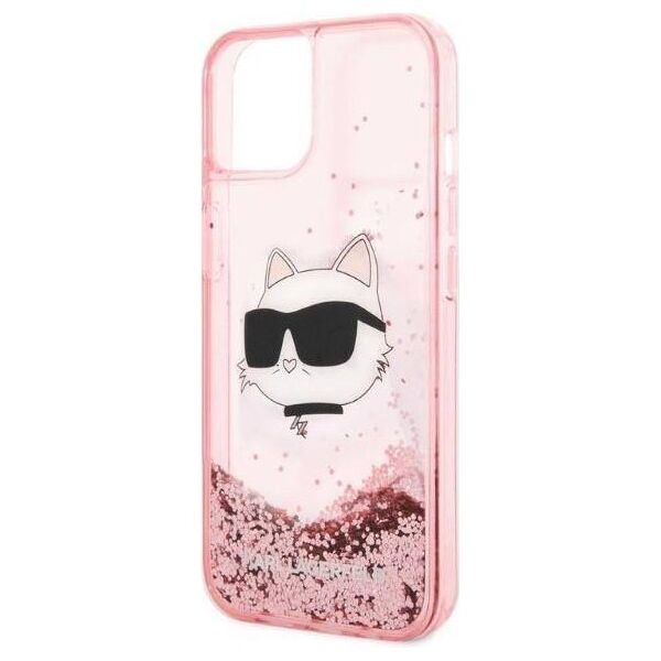 Original Case IPHONE 14 PLUS Karl Lagerfeld Hardcase Glitter Choupette Head (KLHCP14MLNCHCP) pink 3666339086978