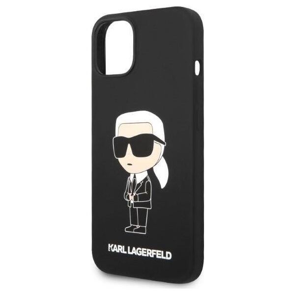 Original Case IPHONE 14 PLUS Karl Lagerfeld Hardcase Silicone Ikonik (KLHCP14MSNIKBCK) black 3666339086572