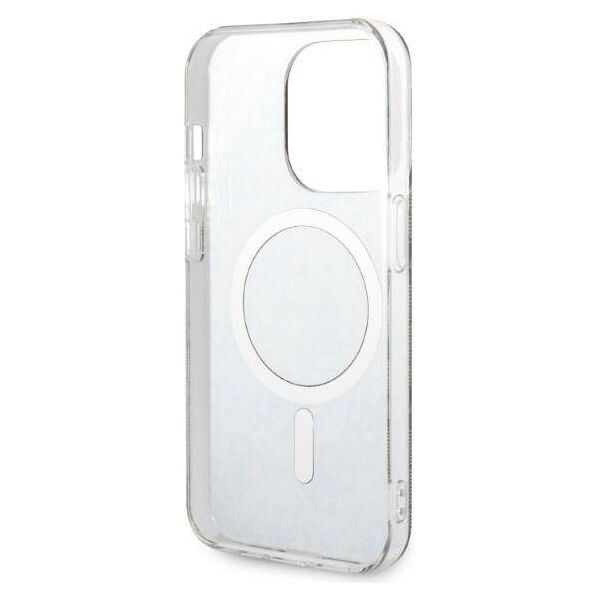 Original Case IPHONE 14 PRO MAX Guess Hardcase 4G Print MagSafe + Wireless Charger (GUBPP14LH4EACSK) brown 3666339102920