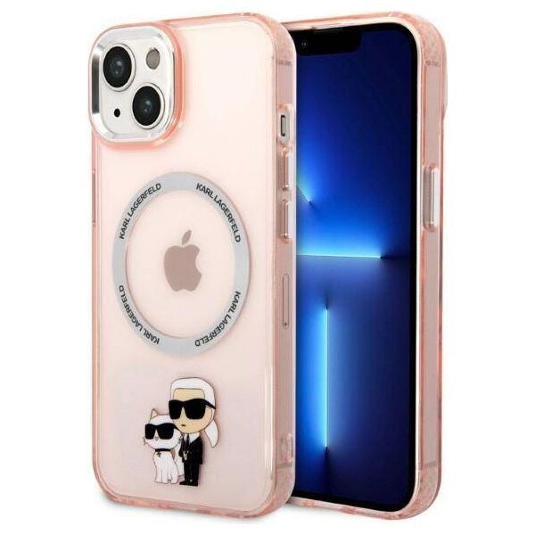 Original Case IPHONE 14 PLUS Karl Lagerfeld Hardcase Iconic Karl&Choupette Magsafe (KLHMP14MHNKCIP) pink 3666339087579