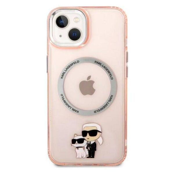 Original Case IPHONE 14 PLUS Karl Lagerfeld Hardcase Iconic Karl&Choupette Magsafe (KLHMP14MHNKCIP) pink 3666339087579