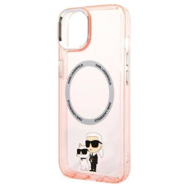 Original Case IPHONE 14 PLUS Karl Lagerfeld Hardcase Iconic Karl&Choupette Magsafe (KLHMP14MHNKCIP) pink 3666339087579
