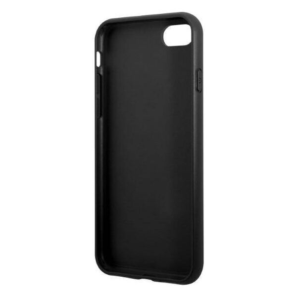 Original Case IPHONE SE 2022 / SE 2020 / 7 / 8 Guess Hardcase Saffiano Triangle Logo Cardslot black 3666339050177