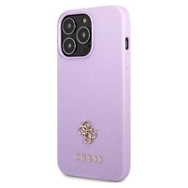Original Case IPHONE 13 PRO MAX Guess Hardcase Saffiano 4G Small Metal Logo purple 3666339048075