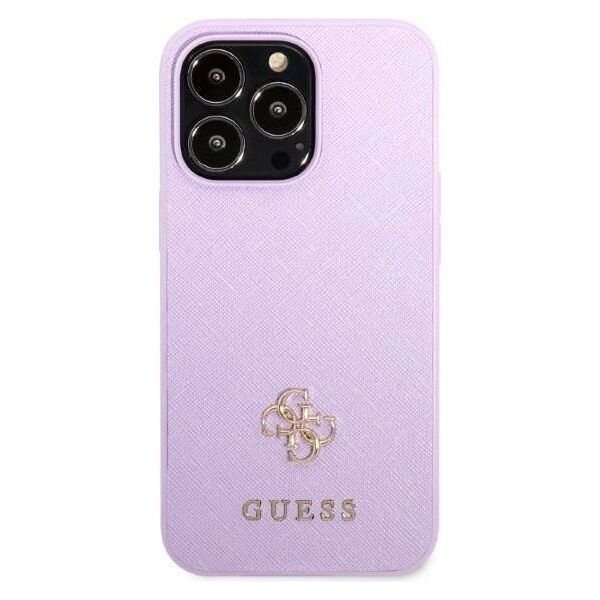 Original Case IPHONE 13 PRO MAX Guess Hardcase Saffiano 4G Small Metal Logo purple 3666339048075