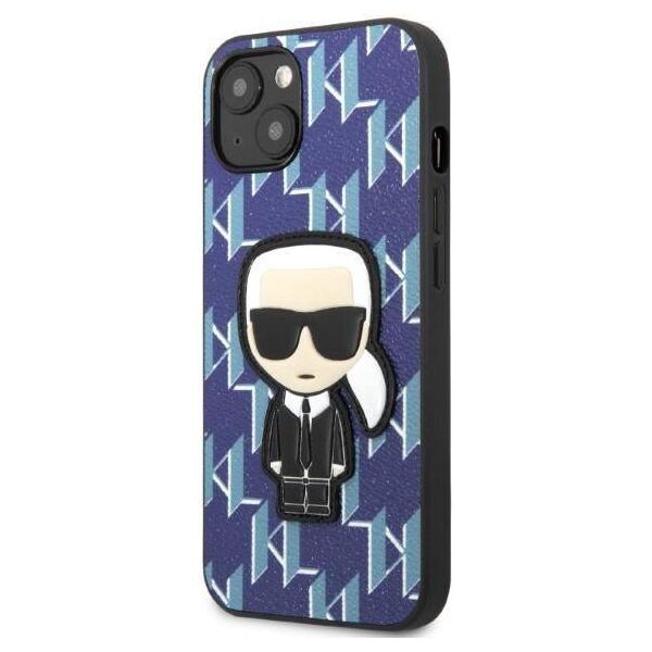 Original Case IPHONE 13 Karl Lagerfeld Hardcase Monogram Ikonik Patch blue 3666339049492