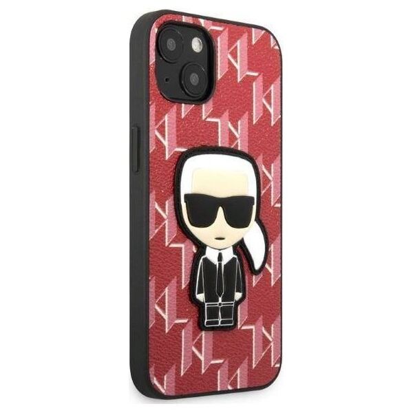 Original Case IPHONE 13 Karl Lagerfeld Hardcase Monogram Ikonik Patch red 3666339049416