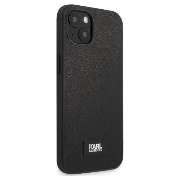 Original Case IPHONE 13 Karl Lagerfeld Hardcase Saffiano Plaque black 3666339048938