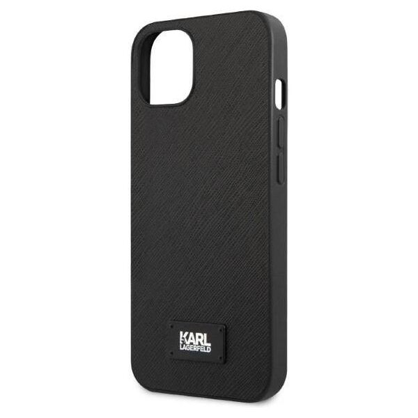 Original Case IPHONE 13 Karl Lagerfeld Hardcase Saffiano Plaque black 3666339048938