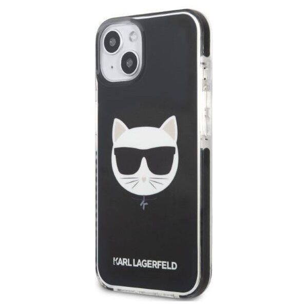 Original Case IPHONE 13 Karl Lagerfeld Hardcase Choupette Head black 3666339048495