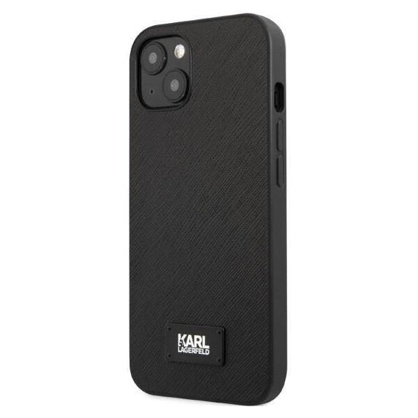 Original Case IPHONE 13 MINI Karl Lagerfeld Hardcase Saffiano Plaque black 3666339048921