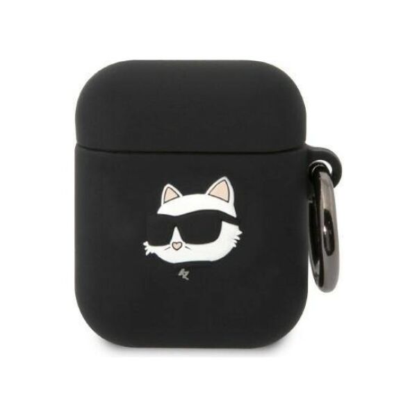 Case APPLE AIRPODS Karl Lagerfeld Silicone Choupette Head 3D black 3666339087890