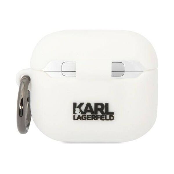Case APPLE AIRPODS 3 Karl Lagerfeld Silicone Choupette Head 3D white 3666339087944