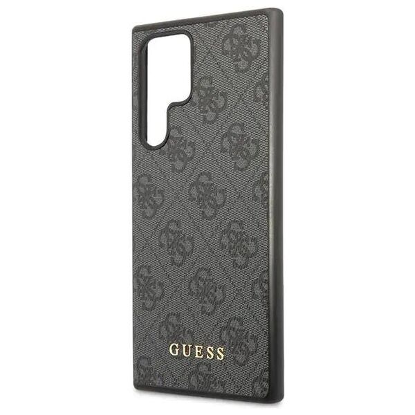 Original Case SAMSUNG GALAXY S23 ULTRA Guess Hard Case 4G Metal Gold Logo (GUHCS23LG4GFGR) gray 3666339116972
