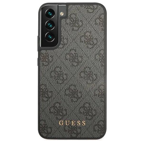 Original Case SAMSUNG GALAXY S23 Guess Hard Case 4G Metal Gold Logo (GUHCS23SG4GFGR) gray 3666339116958