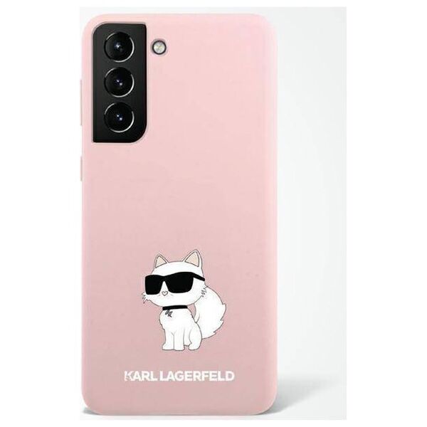 Original Case SAMSUNG GALAXY S23 ULTRA Karl Lagerfeld Hardcase Silicone Choupette (KLHCS23LSNCHBCP) pink 3666339117696