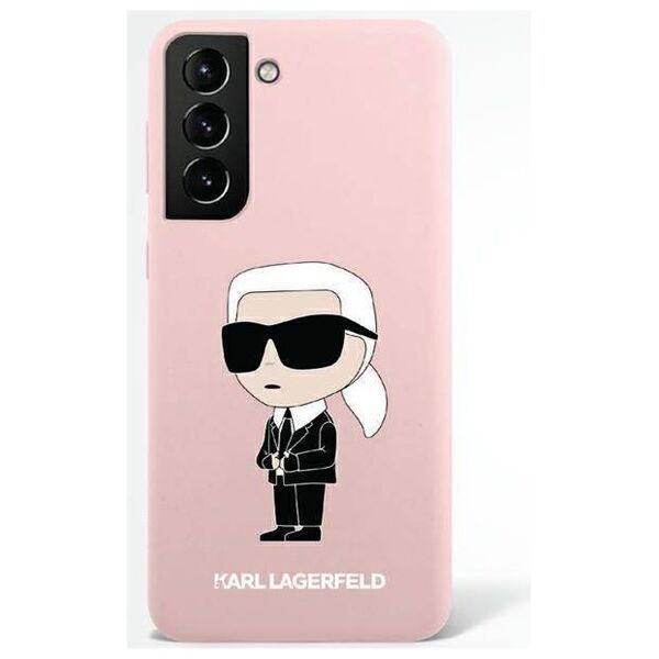 Original Case SAMSUNG GALAXY S23 Karl Lagerfeld Hardcase Silicone Ikonik (KLHCS23SSNIKBCP) pink 3666339117610