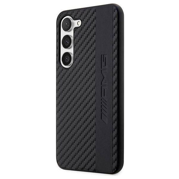 Case SAMSUNG GALAXY S23+ Mercedes AMG Hardcase Carbon Stripe&Embossed (AMHCS23MBLSCA) black 3666339113100