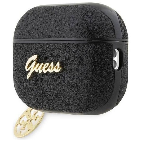 Original Case APPLE AIRPODS PRO 2 Guess Glitter Flake 4G Charm (GUAP2GLGSHK) black 3666339110956