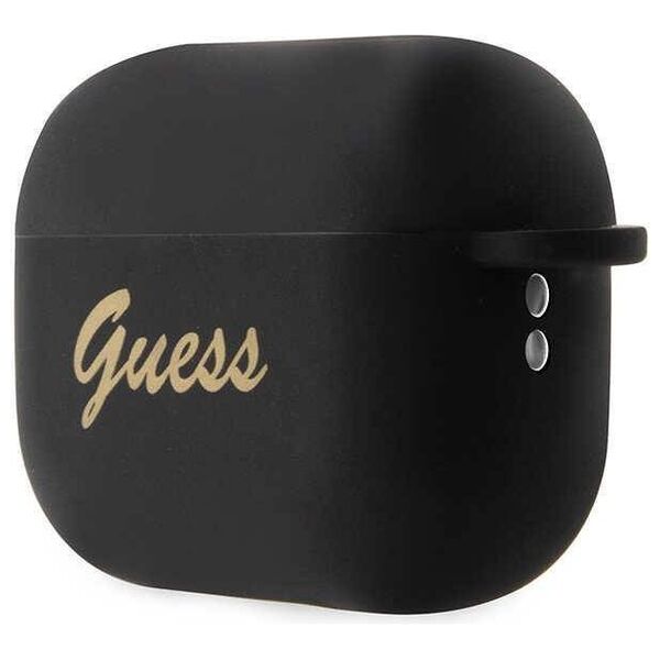 Original Case APPLE AIRPODS PRO 2 Guess Silicone Charm Heart Collection (GUAP2LSCHSK) black 3666339102395