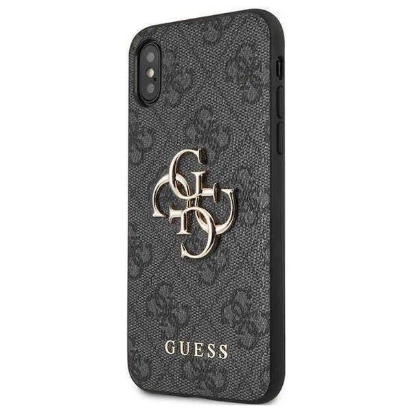 Original Case IPHONE X / XS Guess Hardcase 4G Big Metal Logo (GUHCPX4GMGGR) gray 3666339118914