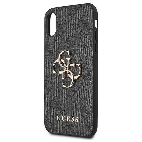 Original Case IPHONE X / XS Guess Hardcase 4G Big Metal Logo (GUHCPX4GMGGR) gray 3666339118914