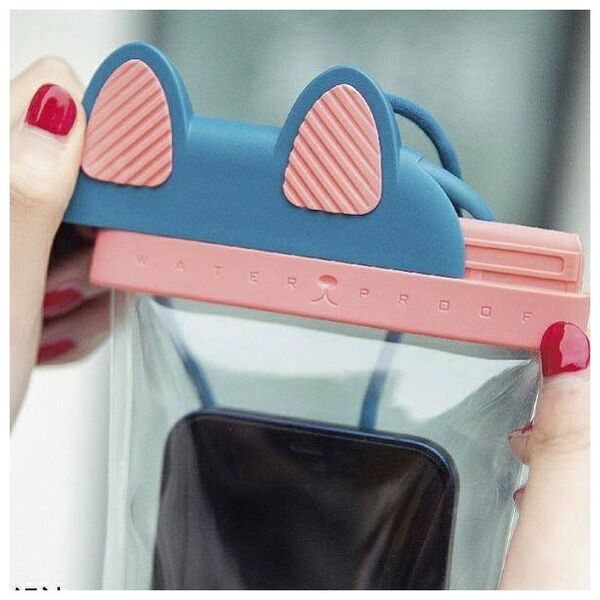 Case 7" USAMS Waterproof Case (YD010) blue & pink 6958444971544