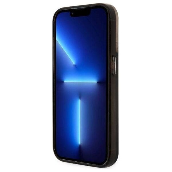 Original Case IPHONE 14 PRO Guess Hardcase Liquid Glitter 4G Transculent (GUHCP14LLC4PSGK) black 3666339116217
