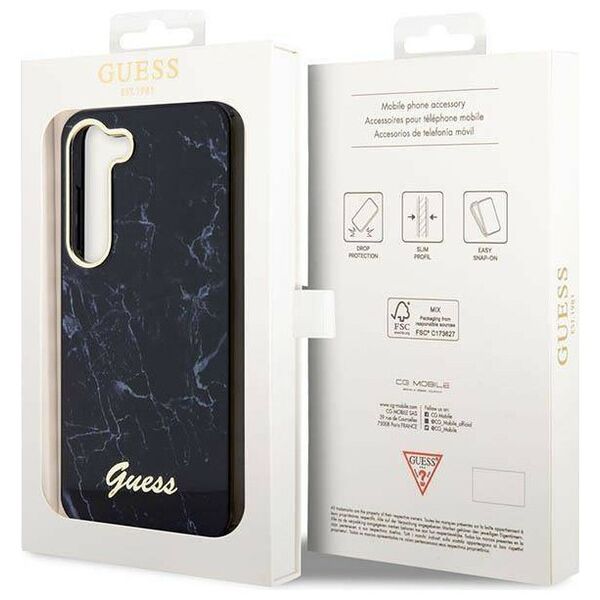 Original Case SAMSUNG GALAXY S23+ Hardcase Marble (GUHCS23MPCUMAK) black 3666339117382