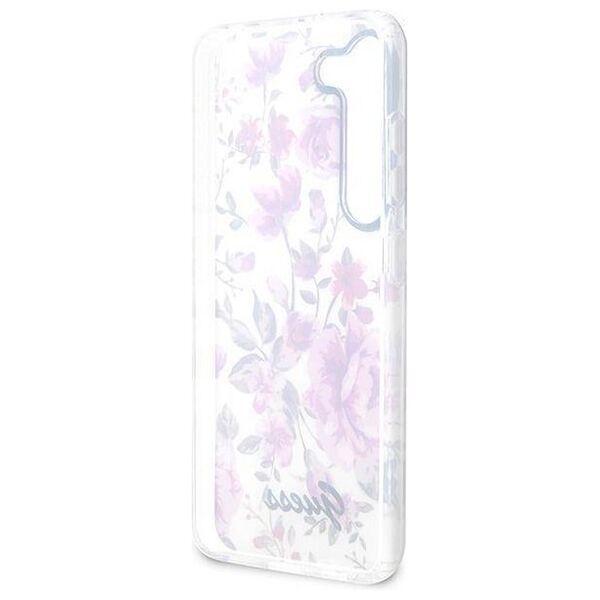 Original Case SAMSUNG GALAXY S23 Guess Flower Collection (GUHCS23SHCFWST) white 3666339117283