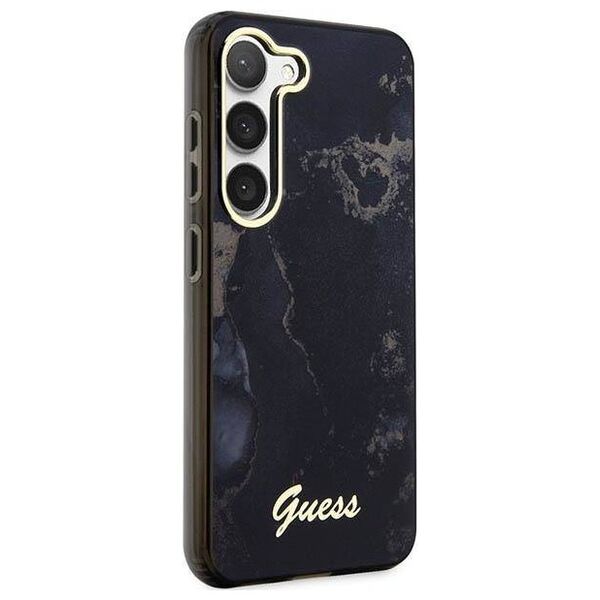 Original Case SAMSUNG GALAXY S23 Guess Hardcase Golden Marble Collection (GUHCS23SHTMRSK) black 3666339117344