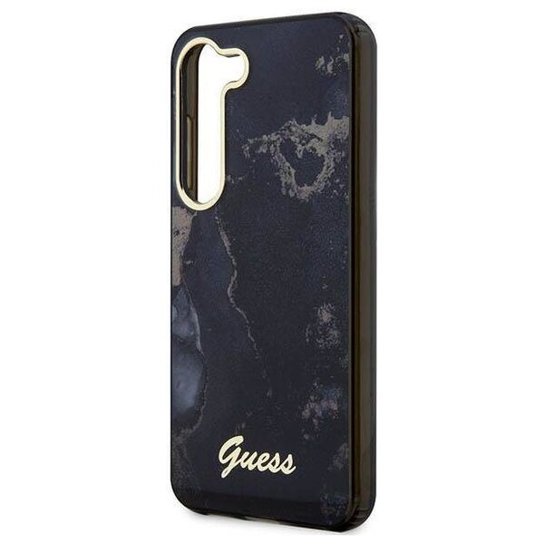 Original Case SAMSUNG GALAXY S23 Guess Hardcase Golden Marble Collection (GUHCS23SHTMRSK) black 3666339117344
