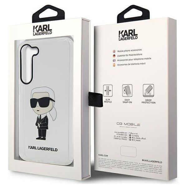 Original Case SAMSUNG GALAXY S23+ Karl Lagerfeld Hardcase Ikonik (KLHCS23MHNIKTCT) transparent 3666339117801