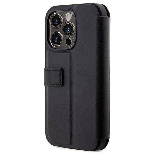 Original Case IPHONE 14 PRO BMW Bookcase Leather Stamp Blue Lines (BMBKP14L22RVSK) black 3666339097097