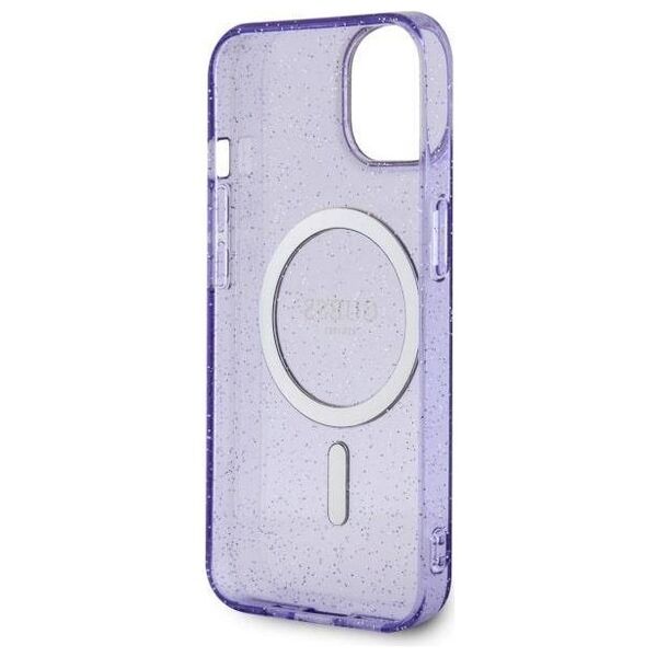 Original Case IPHONE 14 PLUS Guess Hardcase Glitter Gold MagSafe (GUHMP14MHCMCGU) purple 3666339125677