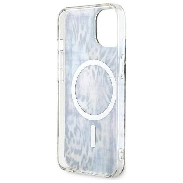 Original Case IPHONE 14 Guess Hardcase Leopard MagSafe (GUHMP14SHLEOPWB) blue 3666339115715
