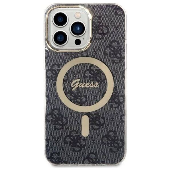 Original Case IPHONE 14 PRO MAX Guess Hardcase 4G MagSafe (GUHMP14XH4STK) black 3666339118235