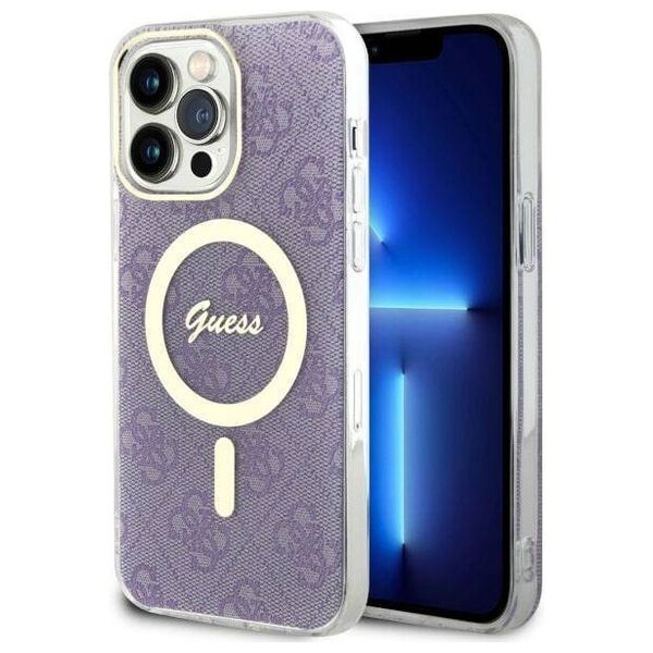 Original Case IPHONE 14 PRO MAX Guess Hardcase 4G MagSafe (GUHMP14XH4STU) purple 3666339118259