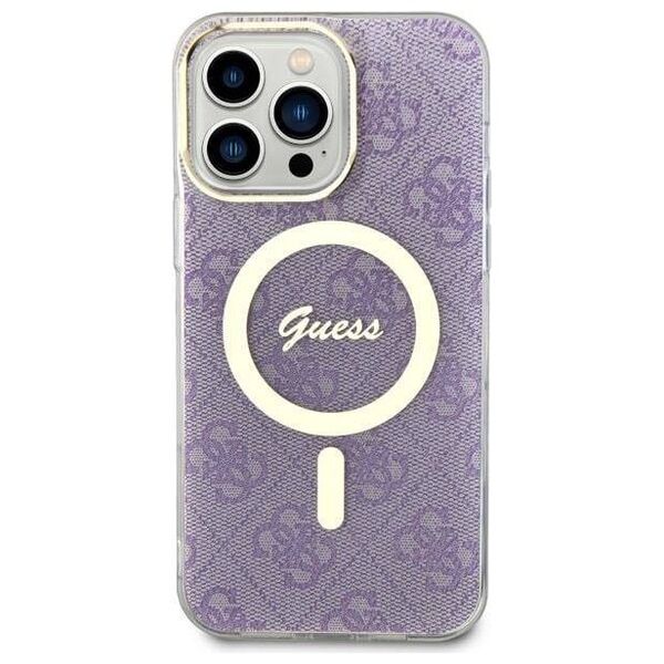 Original Case IPHONE 14 PRO MAX Guess Hardcase 4G MagSafe (GUHMP14XH4STU) purple 3666339118259