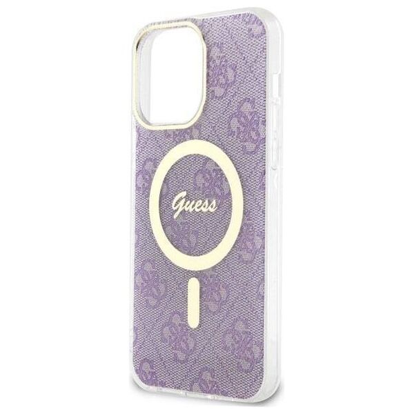Original Case IPHONE 14 PRO MAX Guess Hardcase 4G MagSafe (GUHMP14XH4STU) purple 3666339118259