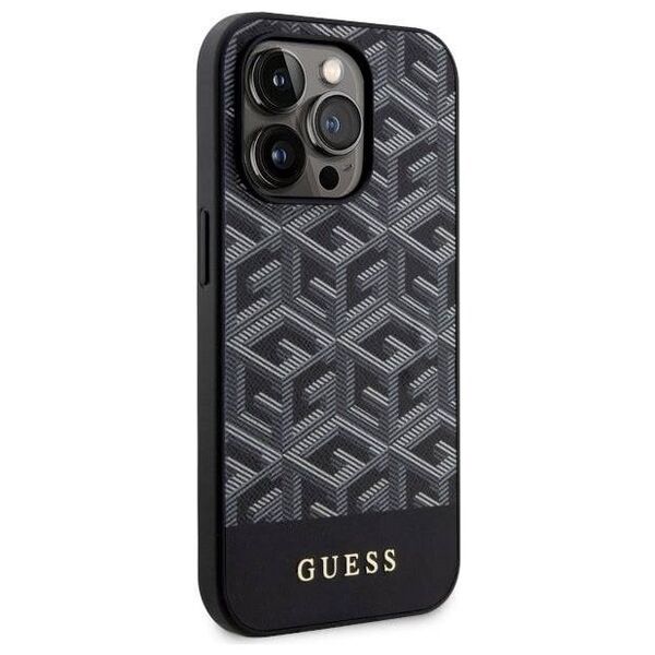 Original Case IPHONE 14 PRO MAX Guess Hardcase GCube Stripes MagSafe (GUHMP14XHGCFSEK) black 3666339112455