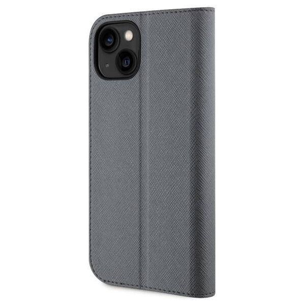 Original Case IPHONE 14 Karl Lagerfeld Bookcase Saffiano Karl & Choupette (KLBKP14SSANKCPG) silver 3666339122829