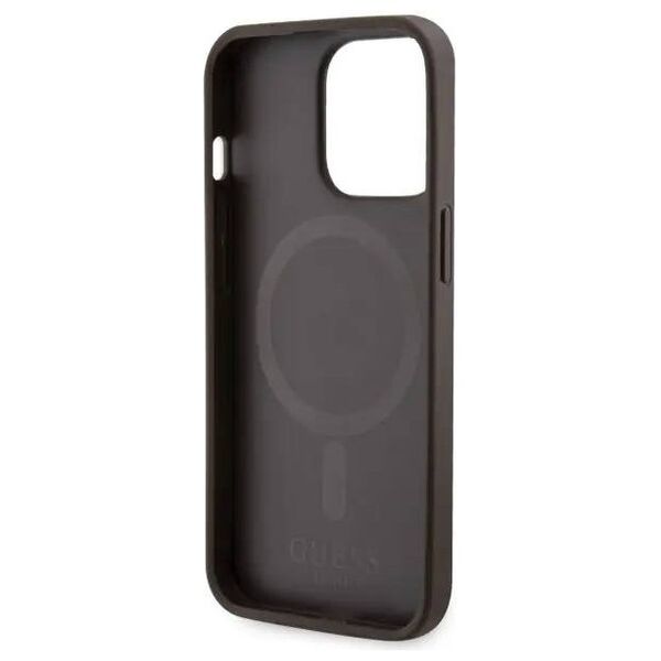 Original Case IPHONE 11 / XR Guess Hardcase 4G Printed Stripe MagSafe (GUHMN61P4RPSW) brown 3666339119713