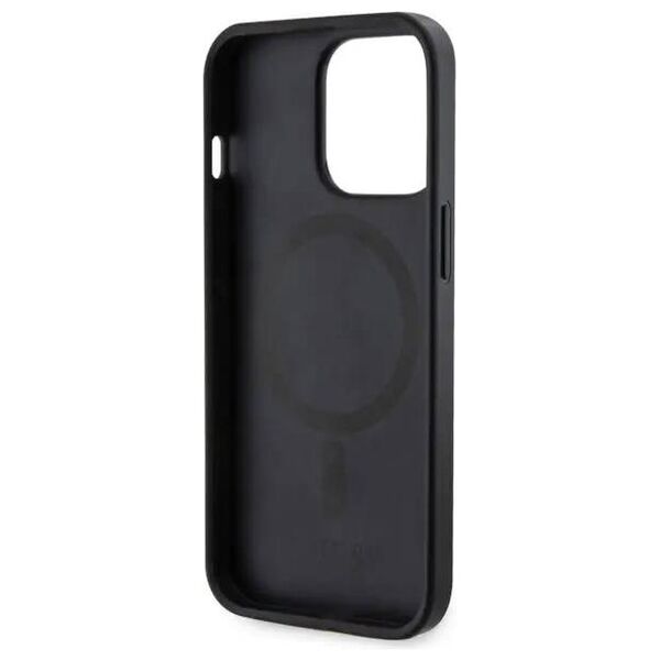 Original Case IPHONE 13 PRO Guess Hardcase 4G Printed Stripe MagSafe (GUHMP13LP4RPSK) black 3666339119652