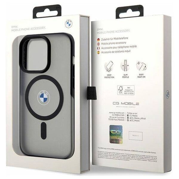 Original Case IPHONE 14 PRO BMW Hardcase Signature MagSafe (BMHMP14LDSLK) black 3666339121723